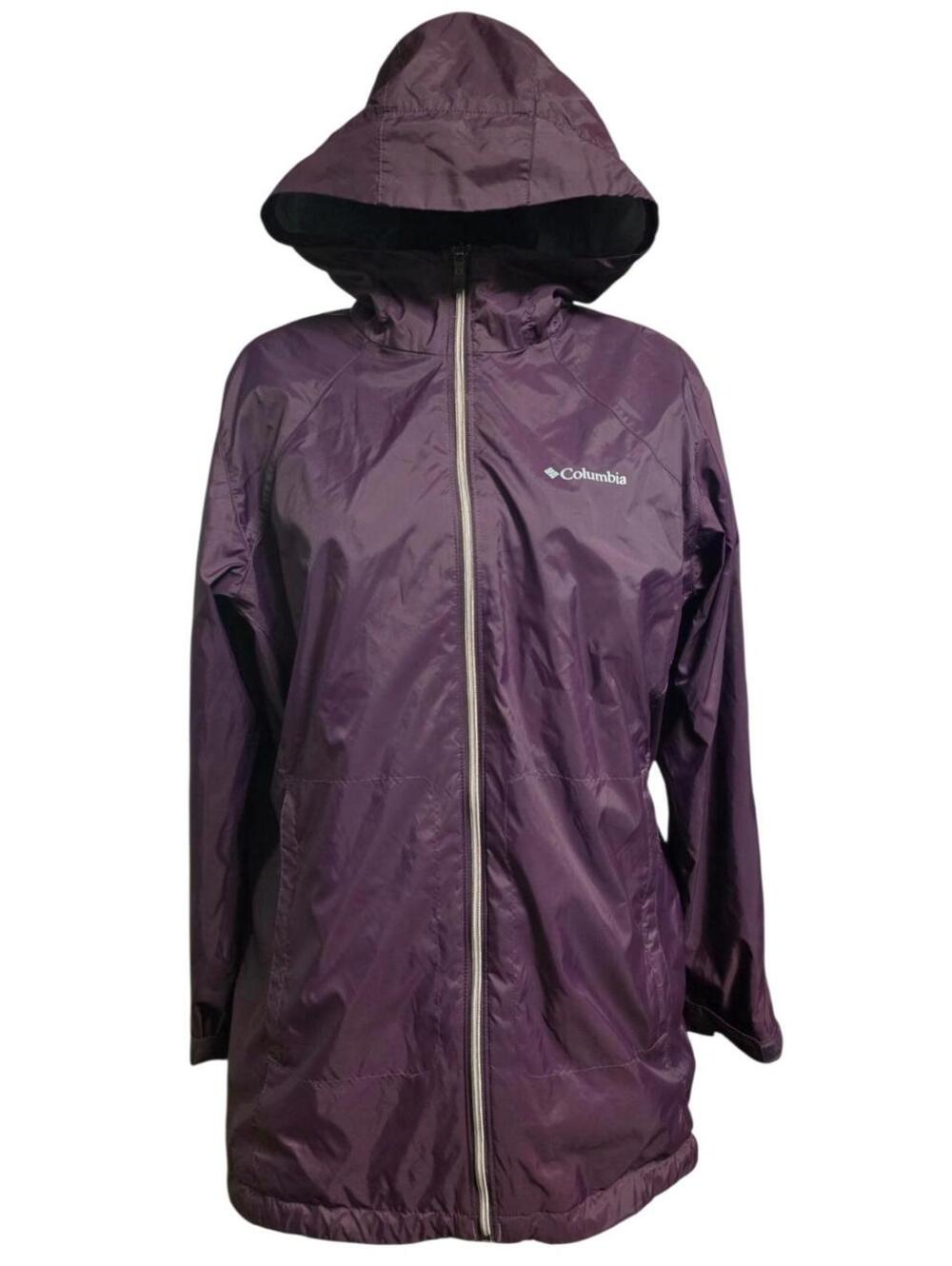 Women's Purple  Columbia Jacket with Light blue Fleece interior Lining Size 1X